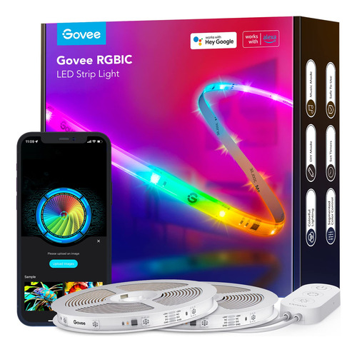 Tira De Luces Led Govee De 20 Mm, Rgb, Para Dormitorio, Comp