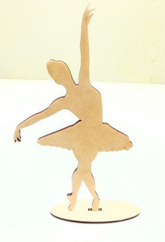 Imagen 2 de 4 de Bailarina Souvenir 18cm Con Base X 10u - Mdf/fibrofacil