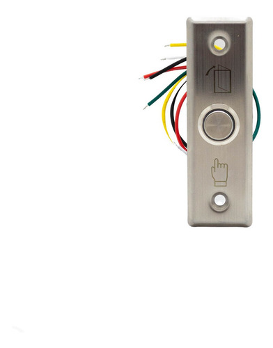 Imagen 2 de 9 de Boton Rex De Salida Con Led Metálico Rectangular Acceso B22a