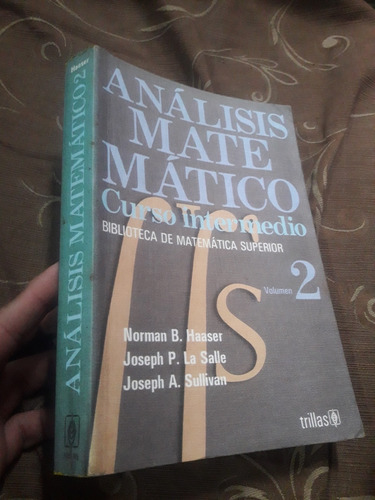 Libro Analisis Matematico Tomo 2 Haaser La Salle