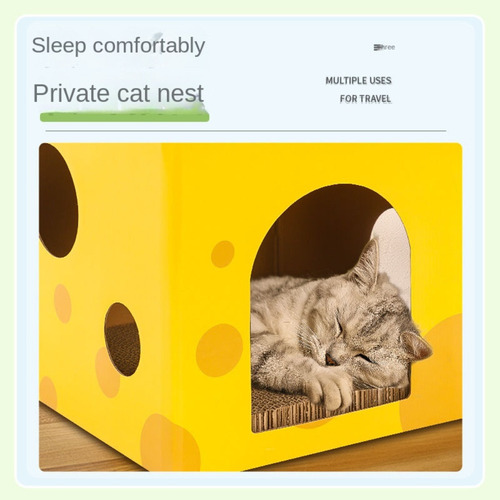 Caixa De Papelão Cat Scratcher Bed Pet Supplies Raspador De
