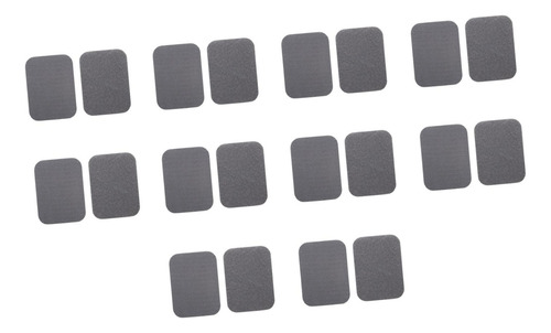 10 Tiras De Gancho Y Bucle Con Cinta Adhesiva De Gris