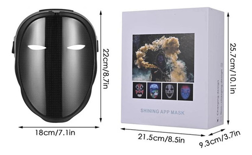 Máscaras Faciais Led Inteligentes Com Controle De App,x