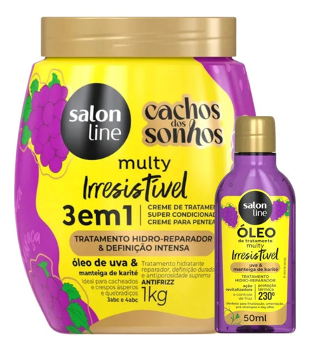 Creme E Óleo Uva Cachos Sonhos Irresistivel Multy Salon Line