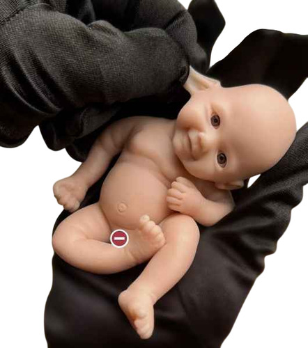 Mini Bebe Reborn De Silicona Blanda 15 Cm Con Accesorios
