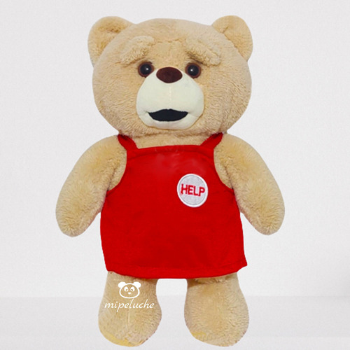 Oso Ted Con Delantal Osito De 34 Cm Felpa Importado