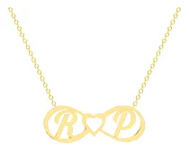 Comprar Collar Mujer Inicial Infinito Pareja Regalo Plata Enchapada