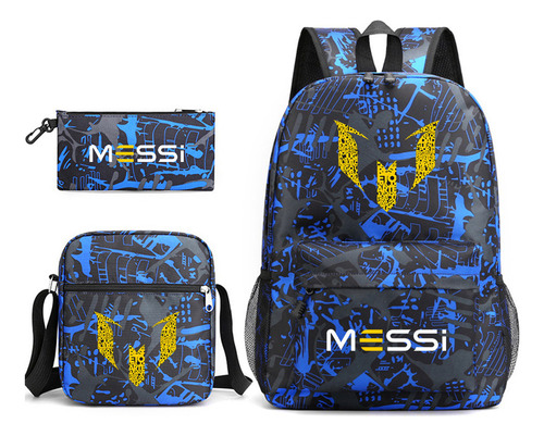 Set De 3 Mochilas Rojas For 10 Alumnos Messi