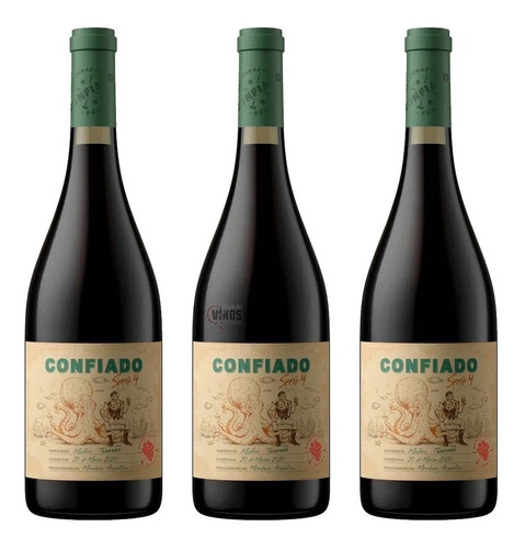 Vino Confiado Anfora Malbec Bodega Septima Pack X3 Unidades