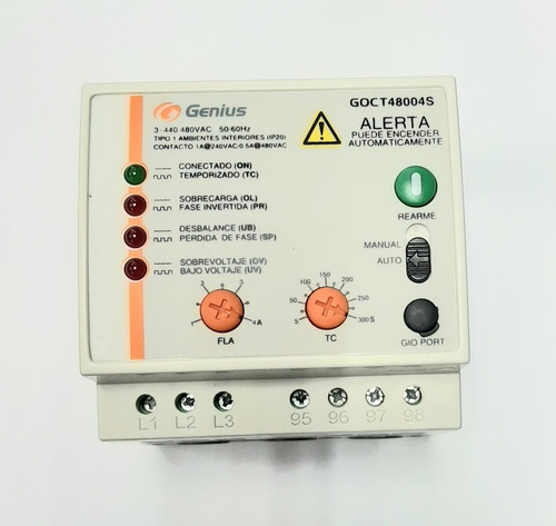 Rele Protector De Motores Trif. Goct48004s 440/480 1-4amp