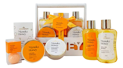Vitanature Bath Gift Set De Regalo Baño Piel Manuka Honey 3c
