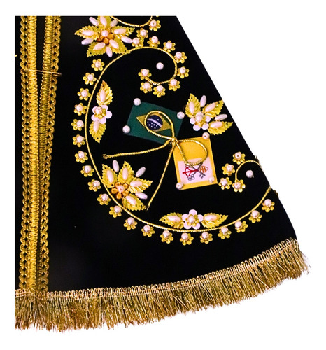 Manto Nossa Senhora Aparecida 40cm E Coroa Folheada