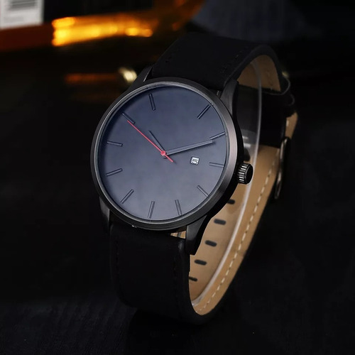 Reloj Fechero Analogo Hombre Caballero Cuero Ilusion Of Time