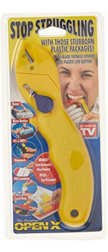 Abridor de pacotes universal Openx Dual Blade Cor Amarillo