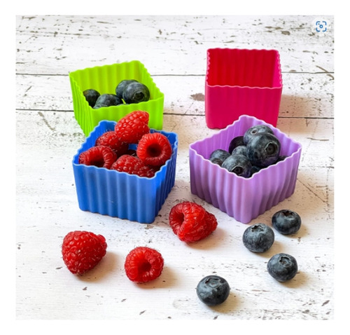 Yumbox Mini Silicone Bento Cups - Of 8 - Color Verde Azul Morado Y Rosa