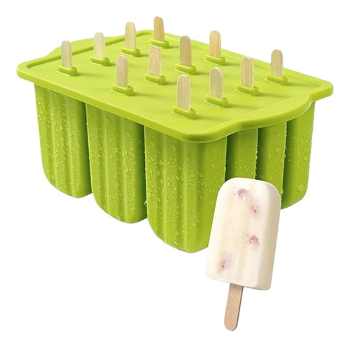 Molde De Silicona Para Helado Y Helado De 12 Rejillas E