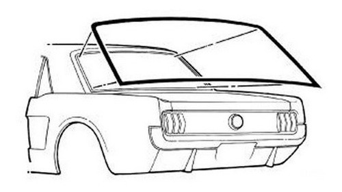 Hule De Medallon Para Ford Mustang Coupe Hardtop 1965 - 1968