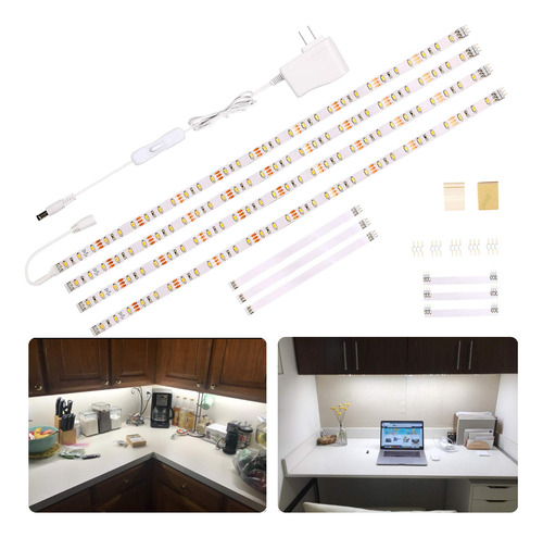 Kit De Iluminacion Led Wobane Debajo Del Gabinete, Barra Fl