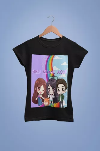 Camiseta blusa preta infantil roblox menina - Camiseta Infantil