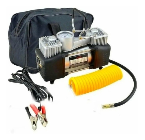 Imagen 1 de 4 de Compresor Portátil Aire 2 Cilindros Para Autos 12 V,