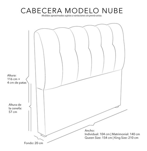 Cabecera King Size Dicasa Nube Lila