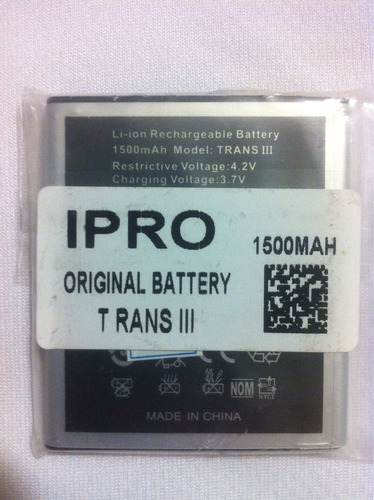 Bateria Pila Celular Ipro Trans Iii 3 1500mah Nueva Sellada