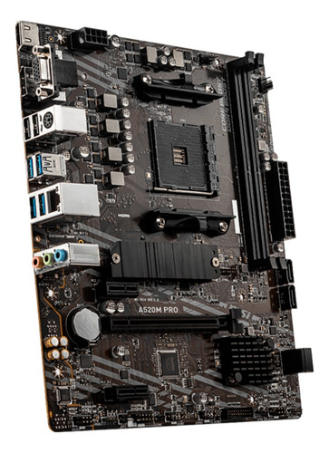 Placa-mãe Msi A520m Pro Socket Am4 Micro Atx Black