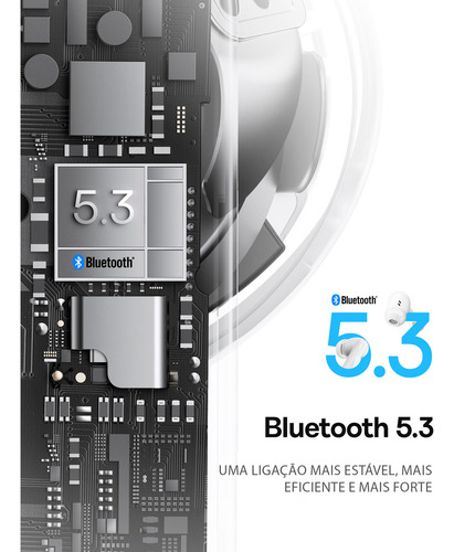 Fone De Ouvido Sem Fio Baseus Bowie E20 Bluetooth 5.3 Branco