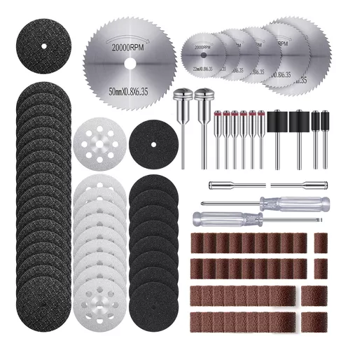 Juego De 35 Discos De Corte De 22 Mm Con Mandril – Cuchillas Reforzadas Para Herramienta Rotativa – Ideal Para Metal, Madera, Plástico Y Bricolaje