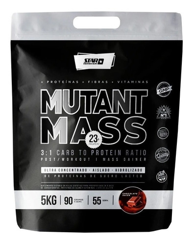 Mutant Mass N.o. 5kg Star Nutrition Sabor Chocolate Jmc