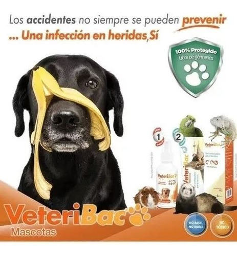 Veteribac Spray 500 Ml Antiséptico Herida No Arde Ni Irrita