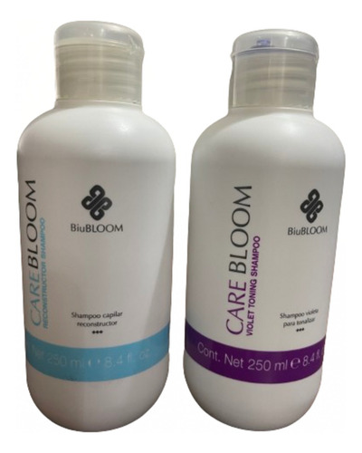 Shampoo Biubloom Reconstructor + Shampoo Violeta 250ml.