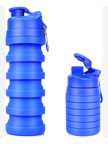 Termo Botella De Agua Plegable Silicona 500 Ml Gym Camping