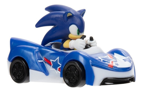 Imagen 2 de 8 de Sonic Auto Vehiculo Metal Escala 1:64 Con Figura Pelicula Ed