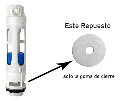 Descarga Inodoro Mochila Roca Dual Repuesto De Goma X Unidad