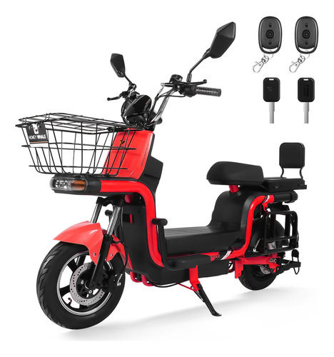 Moto Eléctrica Bicicleta Eléctrica Para Adultos 55km/h U7s Color Rojo