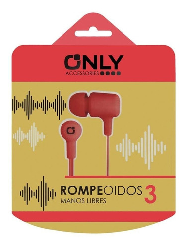 Auriculares Manos Libres Only Rompeoidos 3 Con Micrófono 