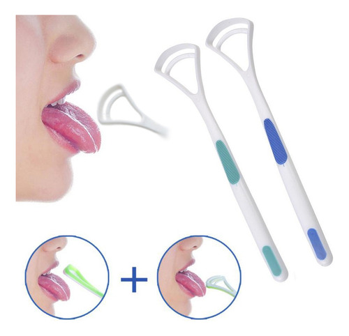 O Scraper Handle Tongue Cleaners Bad Good Breath Brush 5082