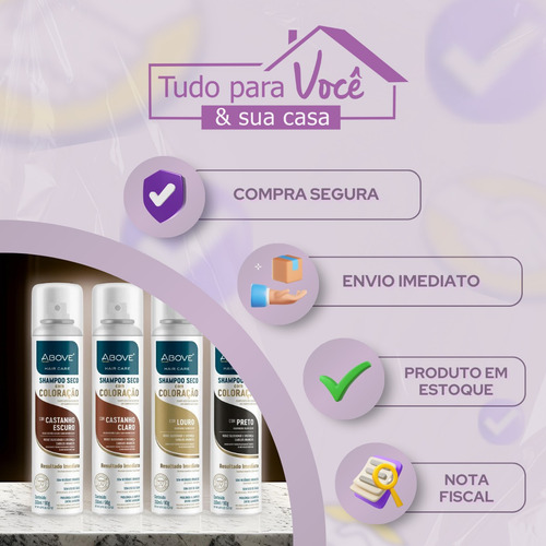 Shampoo A Seco Com Cor 150ml Perfeito Para Todos Os Cabelos