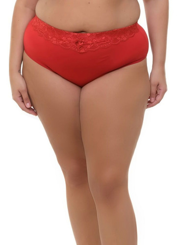 Kit 10 Tangas Com Detalhe Renda Microfibra Bruvi Plus Size