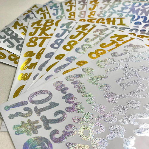 16 Pegatinas De Números De Letras De Vinilo, Calcomanías