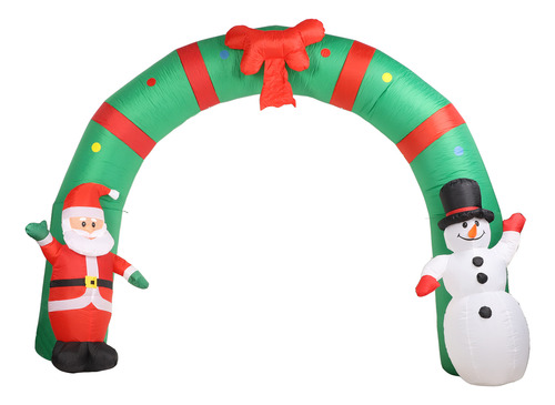 Arco Inflable Iluminado Con Led Para Navidad, Papá Noel Y