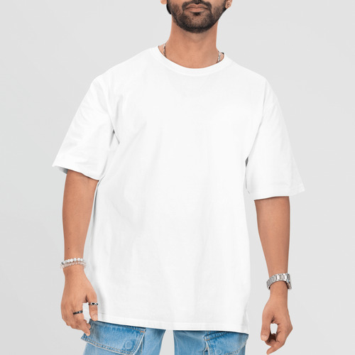 Camiseta Oversize Lisa Para Hombre