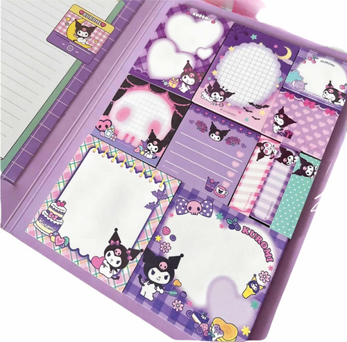 Setde 12 Post It Kuromi Sanrio