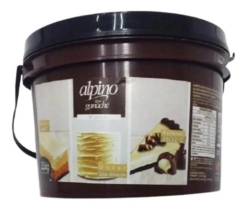 Chocolate Alpino Blanco Tipo Ganache 2.5kg Listo Para Usar