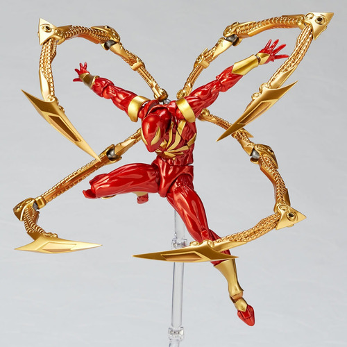 Boneco Iron Spider Amazing Yamaguchi Revoltech Aranha Ferro