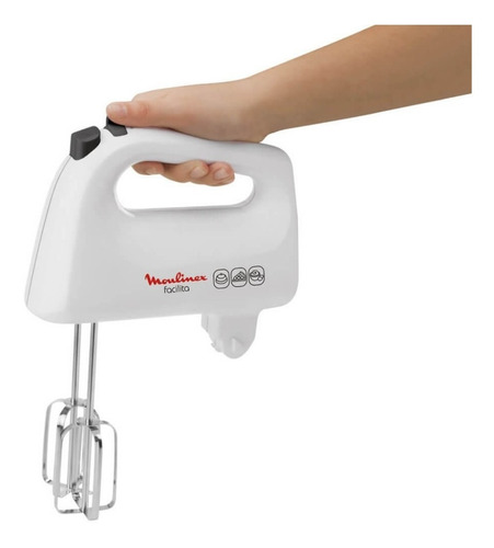 Imagen 6 de 10 de Batidora De Mano Moulinex Facilita Sx1502ar Blanca 250w