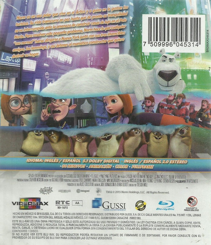 Norm Y Los Invencibles / Animación / Bluray Nuevo
