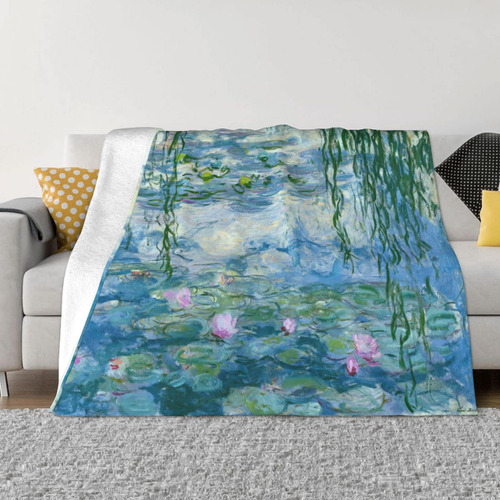 Monet Water Lilies Manta Suave Para Todas Las Estaciones, Ma