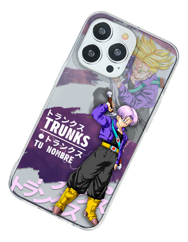 Funda Para iPhone Dragon Ball Z Trunks Futuro Con Nombre